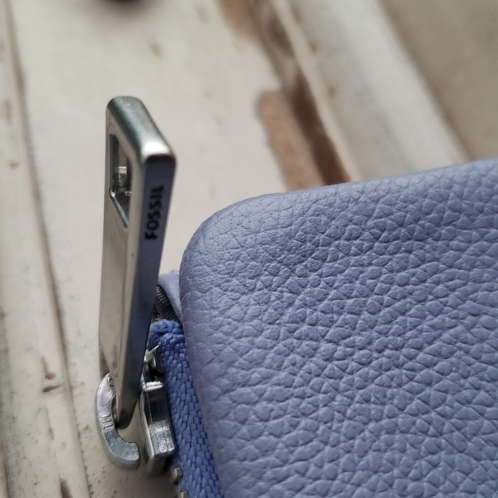 Fossil Leather Wallet Blue - Picture 5 of 8